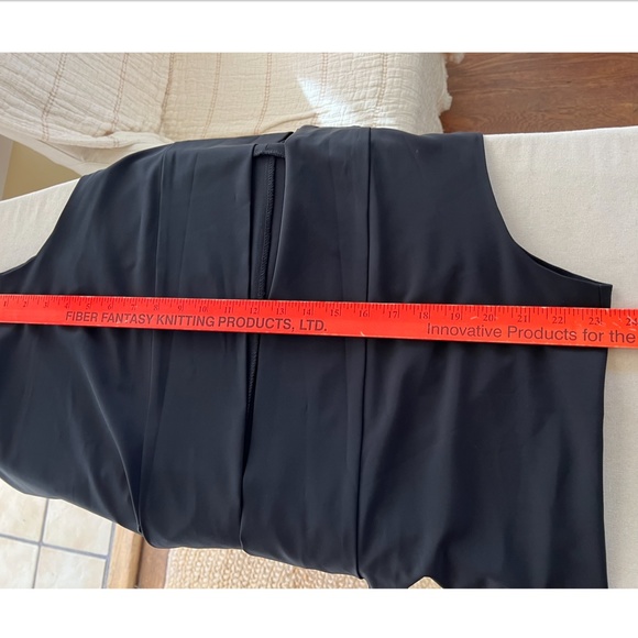 ELM DESIGN Lagenlook Tie Front Long Vest with Draped Back - 2 (US 8-10) - Picture 11 of 13